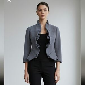 Tabitha Women's Blue Blazer Anthropologie Wool 6 Jacket Coat Tabitha